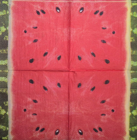 TWO Individual Paper Lunch Decoupage Napkins - 2635 Summer Watermelon