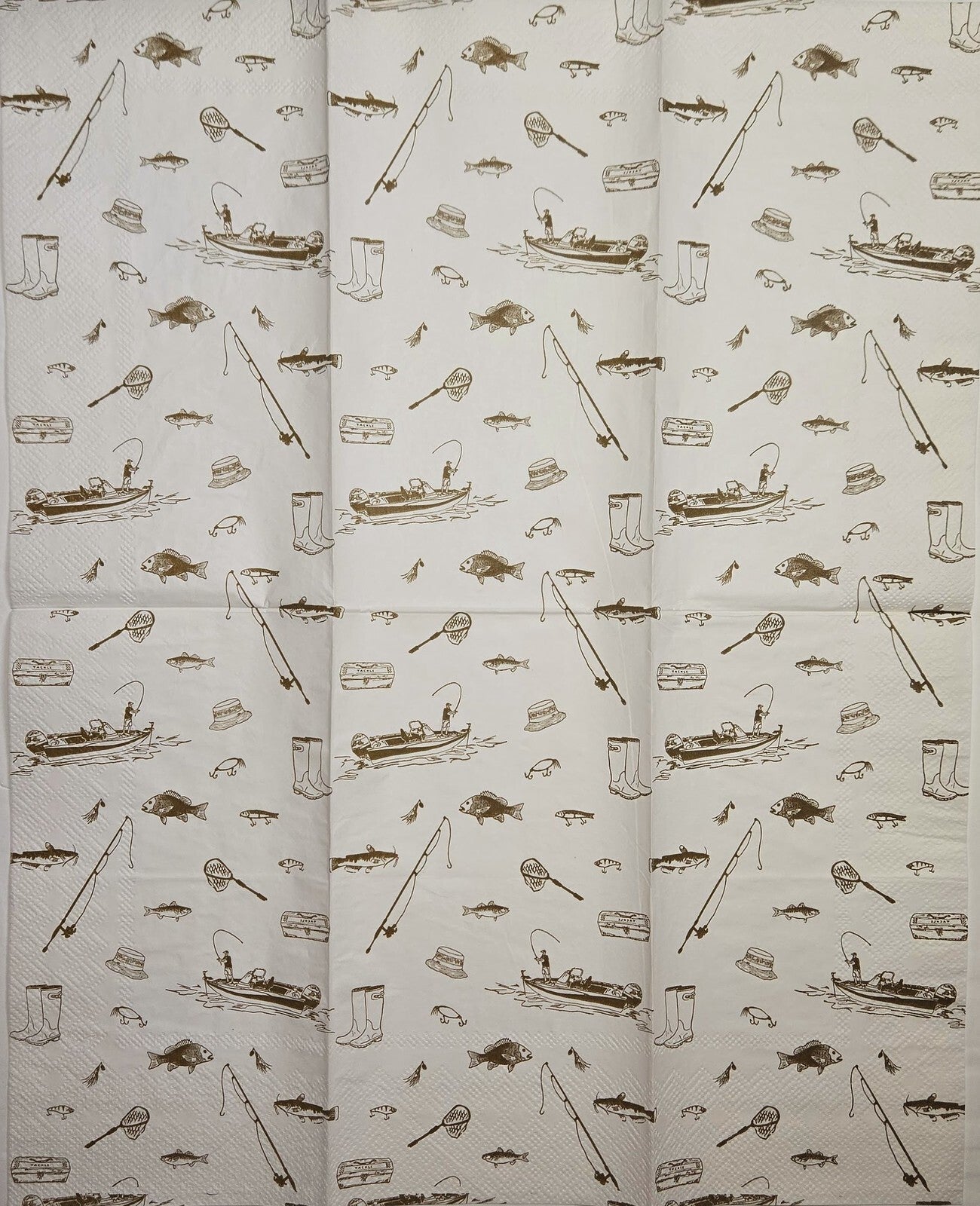TWO Individual Paper Guest Decoupage Napkins - 2807 Gone Fishing