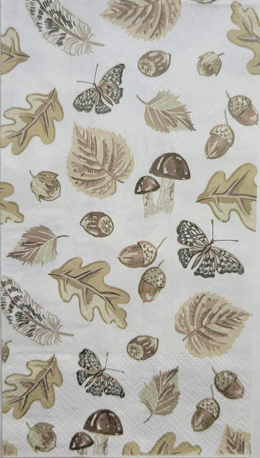 TWO Individual Paper Guest Decoupage Napkins - 2458 Signs of Fall