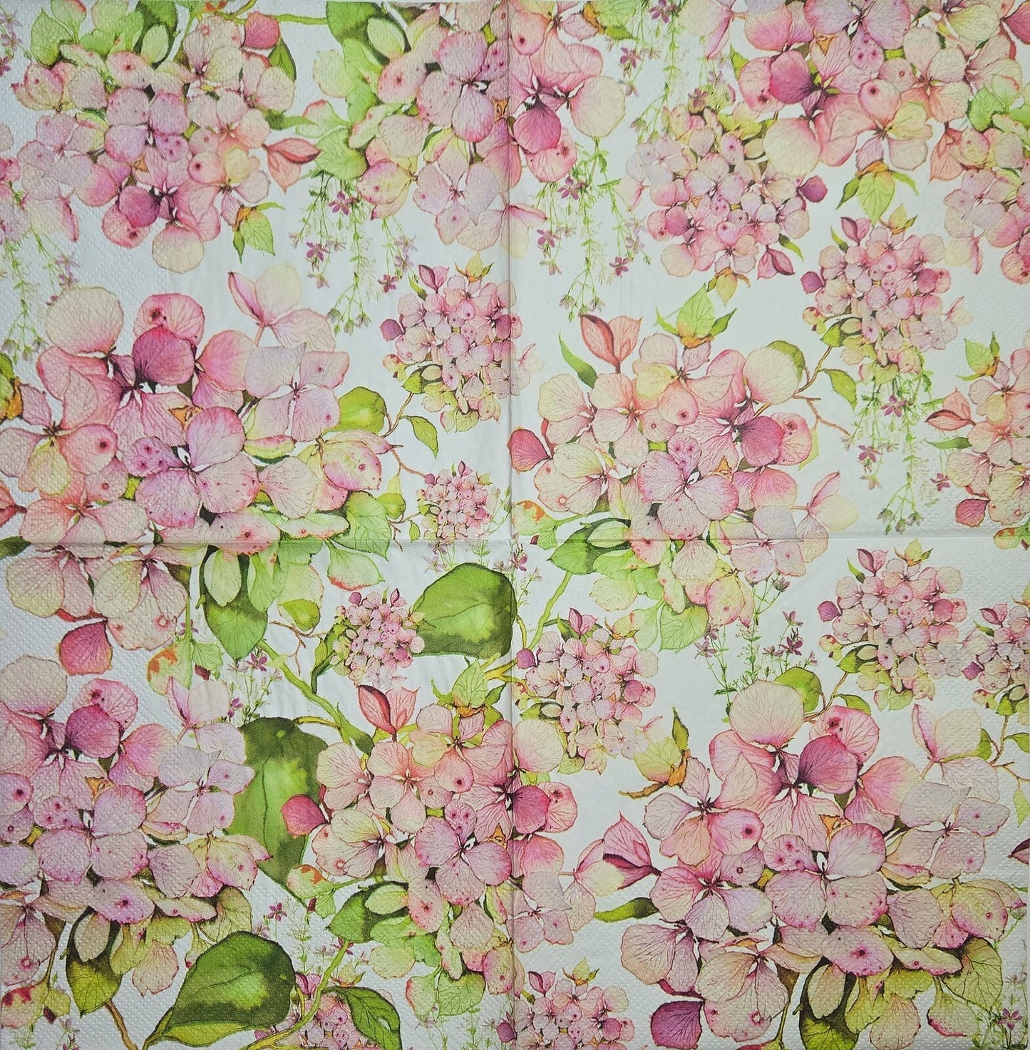 TWO Individual Paper Lunch Decoupage Napkins - 2795 Romantic Floral Pink
