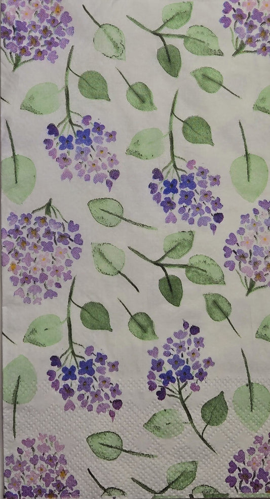 TWO Individual Paper Guest Decoupage Napkins - 2829 Purple Lilacs