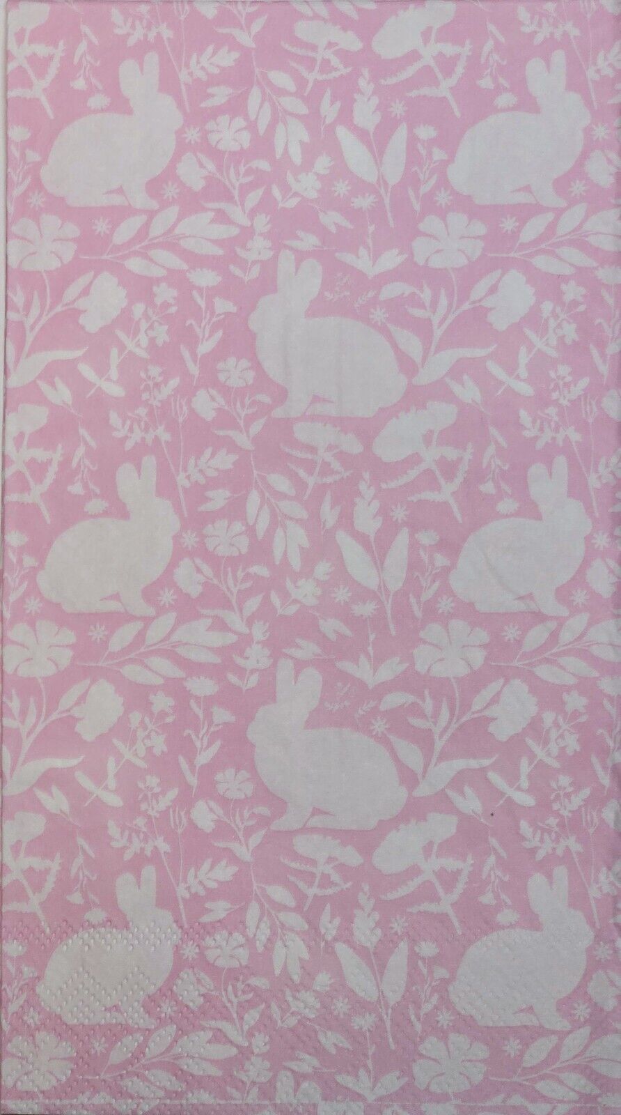 TWO Individual Paper Guest Decoupage Napkins - 2746 Easter Bunnies Pink