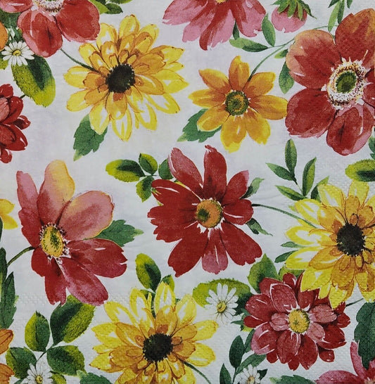 TWO Individual Paper Lunch Decoupage Napkins - 2759 Spring Floral Josephine