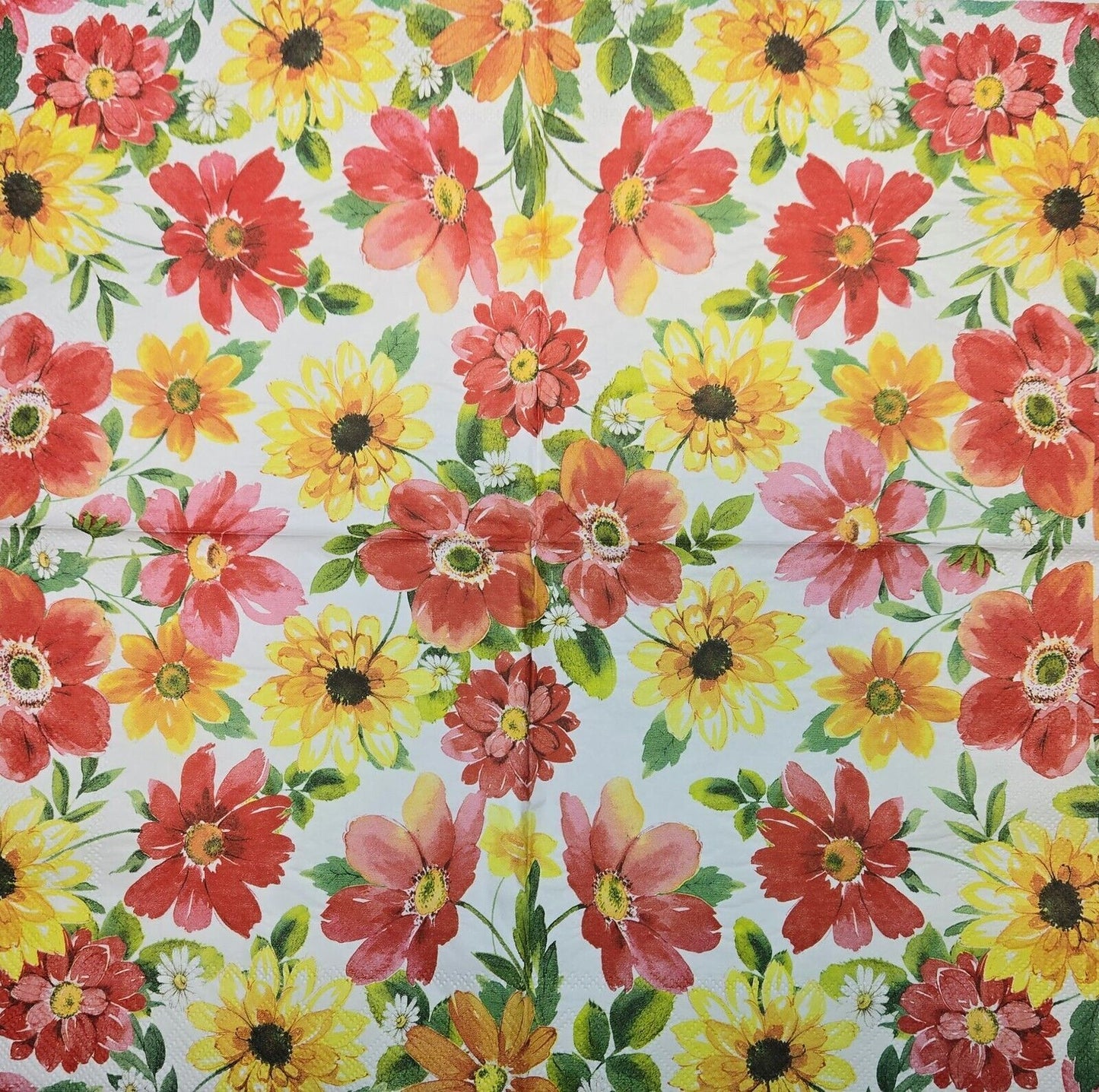 TWO Individual Paper Lunch Decoupage Napkins - 2759 Spring Floral Josephine