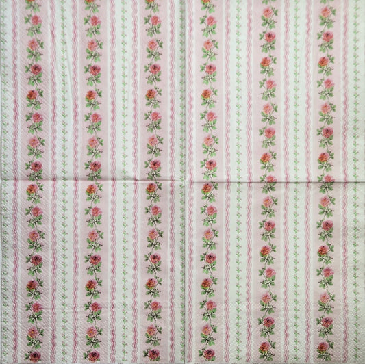 2 Individual Paper Cocktail Decoupage Napkins - 2816 Romantic Floral Shabby Chic