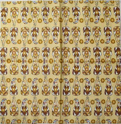 TWO Individual Paper Cocktail Decoupage Napkins - 1579 Gnome & Repeat Gold