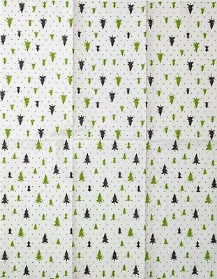 TWO Individual Paper Guest Decoupage Napkins - 1733 Pine Tree Valley