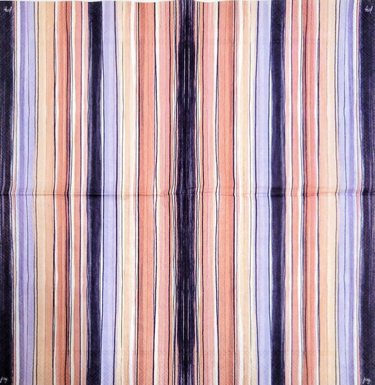 2 Individual Paper Cocktail Decoupage Napkins - 2094 Fall Abstracted Lines