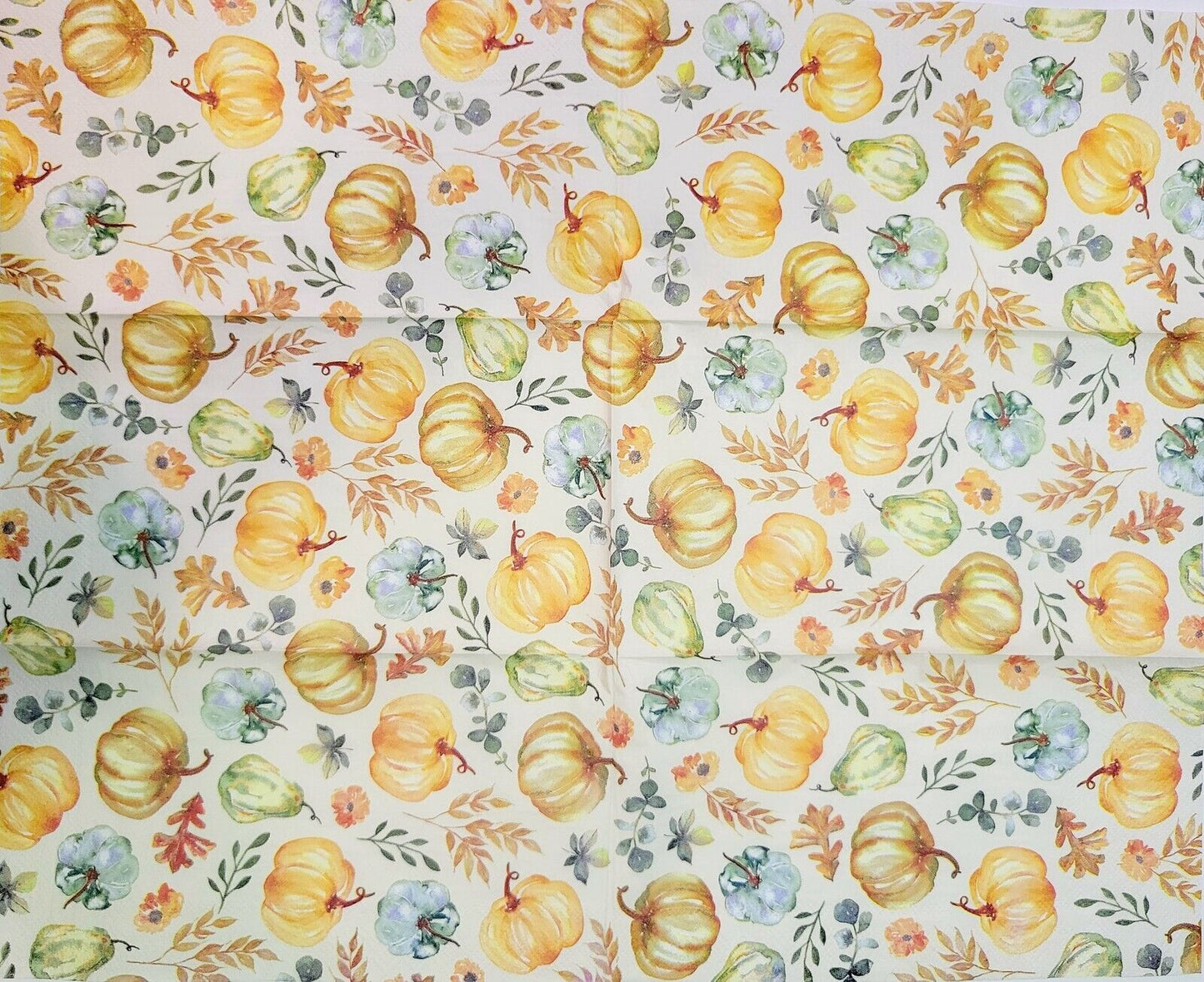 TWO Individual Paper Guest Decoupage Napkins - 2198 Pumpkin Burst