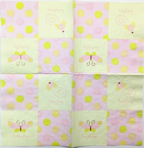 TWO Individual Paper Lunch Decoupage Napkins - Precious Wonders Girl 1122