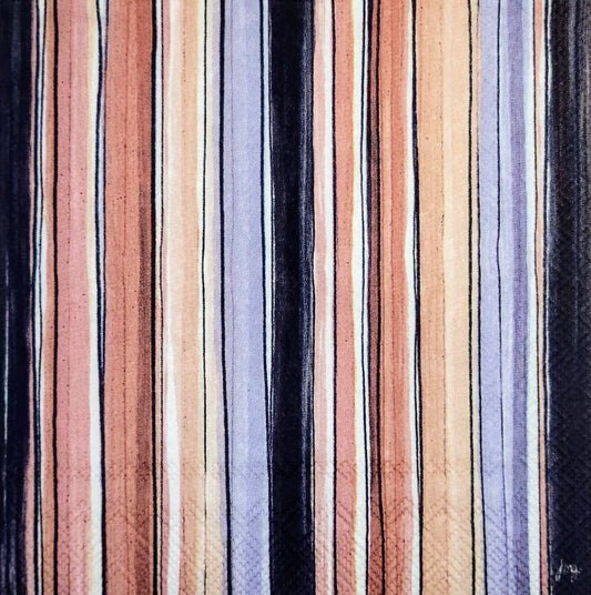 2 Individual Paper Cocktail Decoupage Napkins - 2094 Fall Abstracted Lines