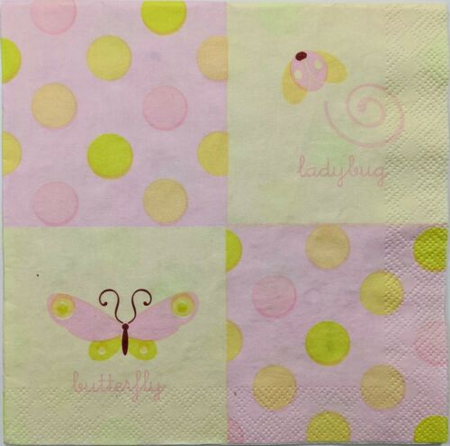 TWO Individual Paper Lunch Decoupage Napkins - Precious Wonders Girl 1122