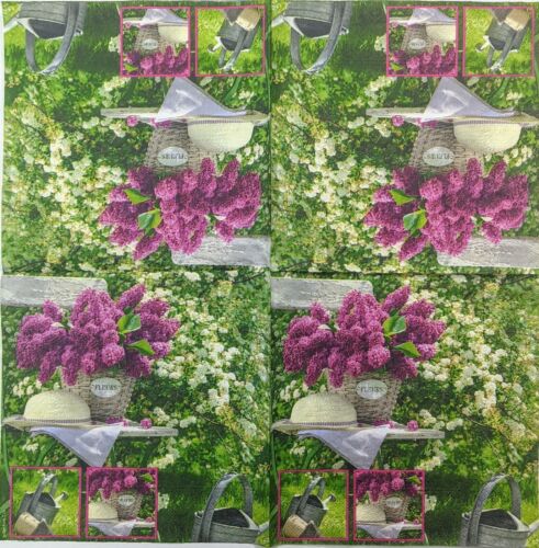 TWO Individual Paper Lunch Decoupage Napkins - Printanier Garden In Bloom 1194