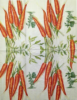 TWO Individual Paper Guest Decoupage Napkins - 1868 Carrot Harvest