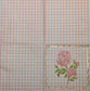TWO Individual Paper Cocktail Decoupage Napkins - 2768 Pink Checkered Peonies