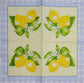 TWO Individual Paper Cocktail Decoupage Napkins - 2403 Checkered Lemons