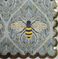 TWO Individual Paper Cocktail Decoupage Napkins - 2610 Bee on Gold Foil Scallop