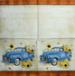 TWO Individual Paper Lunch Decoupage Napkins - 2510 Blue Harvest Truck