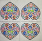 TWO Individual Paper Lunch Decoupage Napkins - 2793 Folk Heart Design