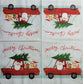 2 Individual Paper Cocktail Decoupage Napkins- 2551 Santa's Christmas Truck Haul