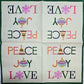 TWO Individual Paper Cocktail Decoupage Napkins - 2582 Peace Joy Love