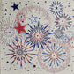 TWO Individual Paper Cocktail Decoupage Napkins - 2392 Red White Blue Fireworks