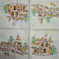 TWO Individual Paper Lunch Decoupage Napkins - 2595 Christmas Gingerbread House