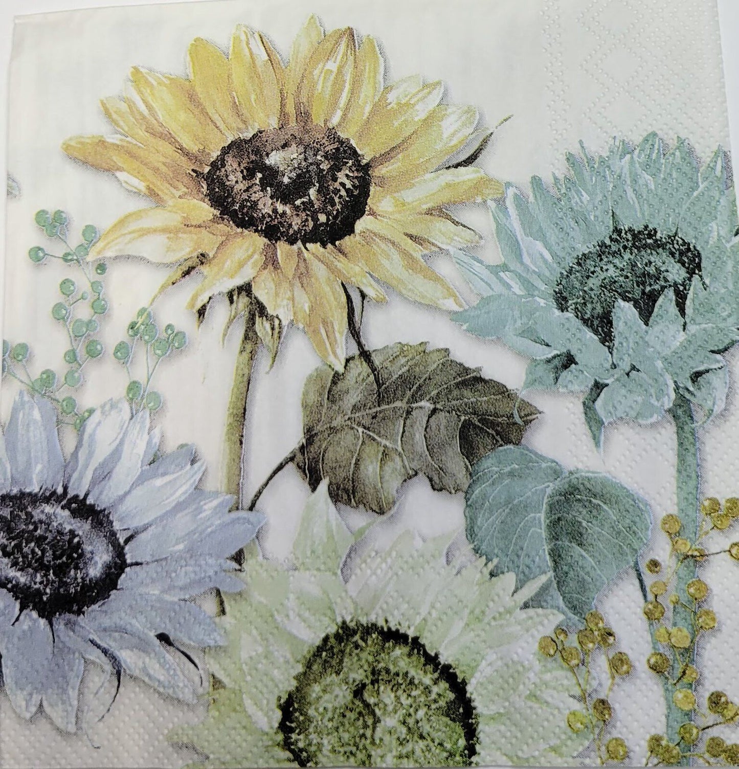 TWO Individual Paper Lunch Decoupage Napkins - 2435 Fall's Spectacular Flowers