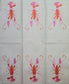 TWO Individual Paper Guest Decoupage Napkins - 2618 Red and Pink Lobster