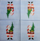 TWO Individual Paper Cocktail Decoupage Napkins - 2553 Christmas Holiday Santa