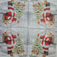 TWO Individual Paper Cocktail Decoupage Napkins - 2574 Santa's Christmas Tree