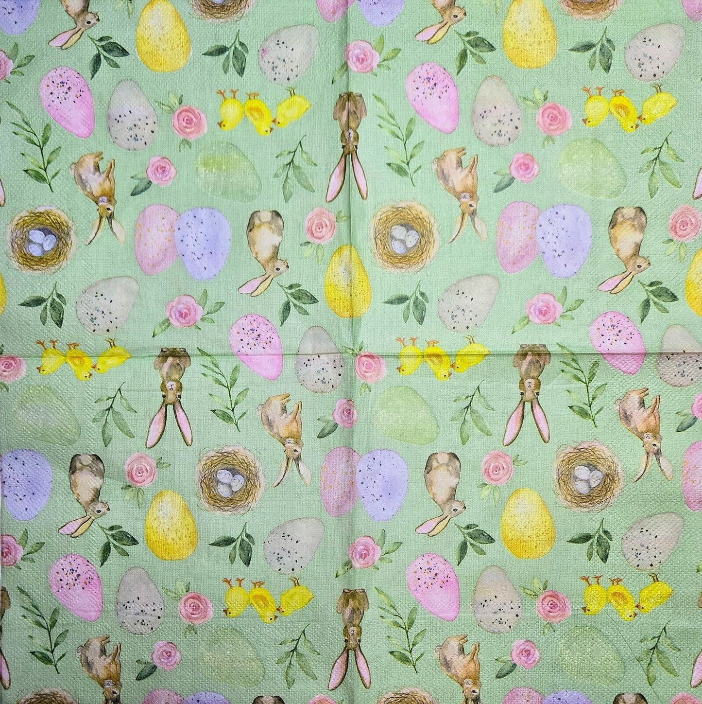 TWO Individual Paper Lunch Decoupage Napkins - 2598 Easter Collage