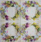 TWO Individual Paper Lunch Decoupage Napkins - 2400 Klara's Floral Cream Wreath