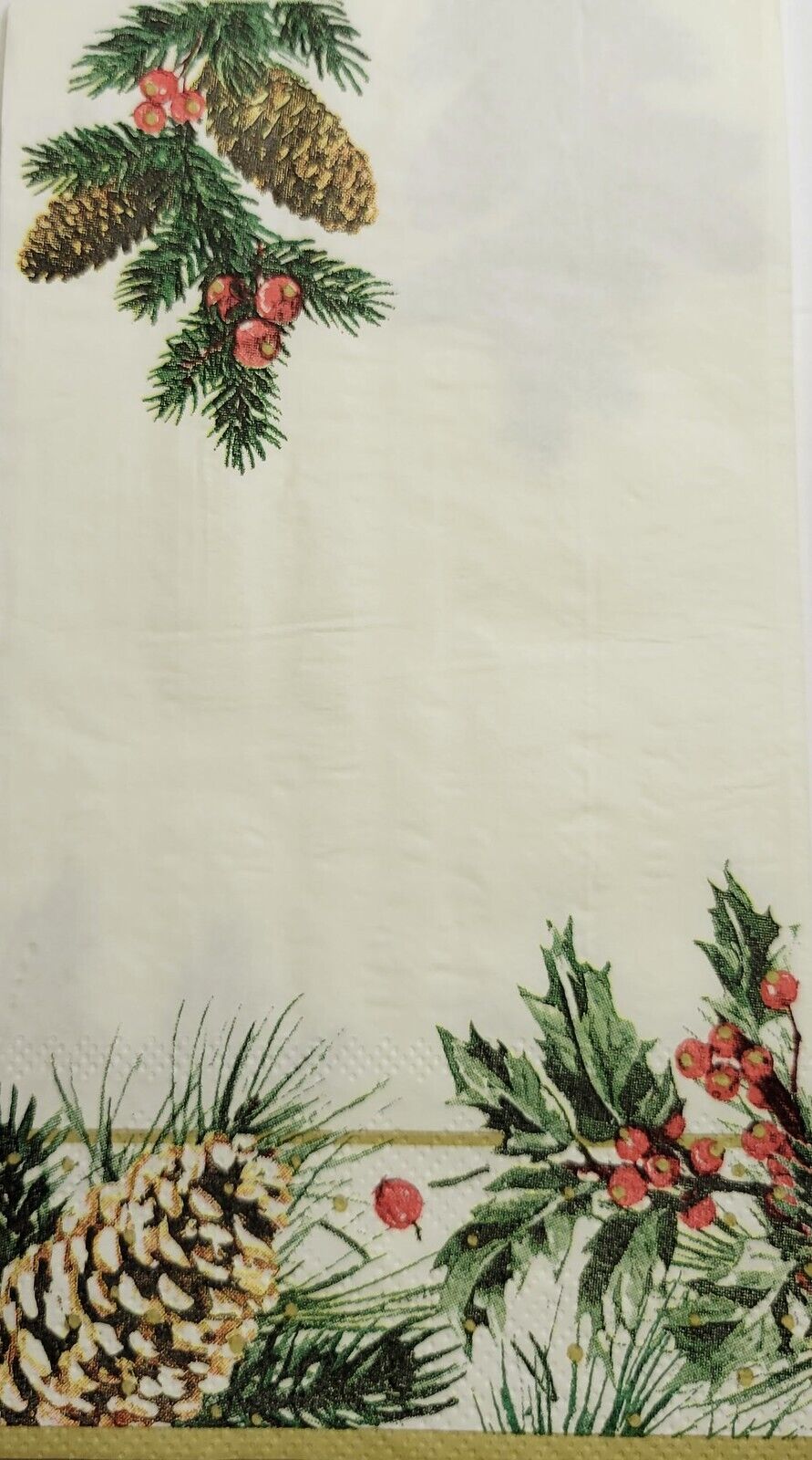 TWO Individual Paper Guest Decoupage Napkins - 2538 Winter Pine