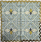 TWO Individual Paper Cocktail Decoupage Napkins - 2610 Bee on Gold Foil Scallop