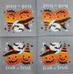 TWO Individual Paper Cocktail Decoupage Napkins - 2468 Trick or Treat Pumpkins