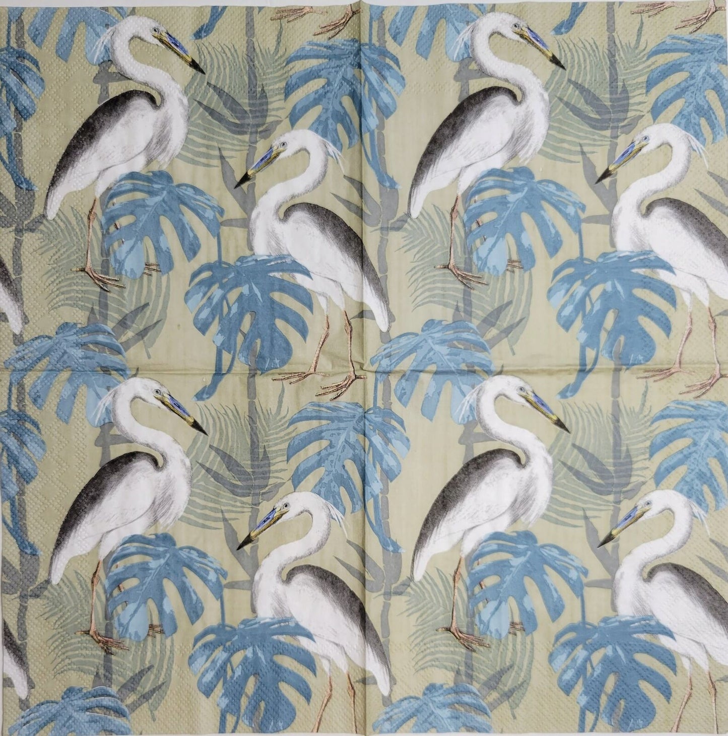 TWO Individual Paper Lunch Decoupage Napkins - 2374 Tropical Birds of a Feather