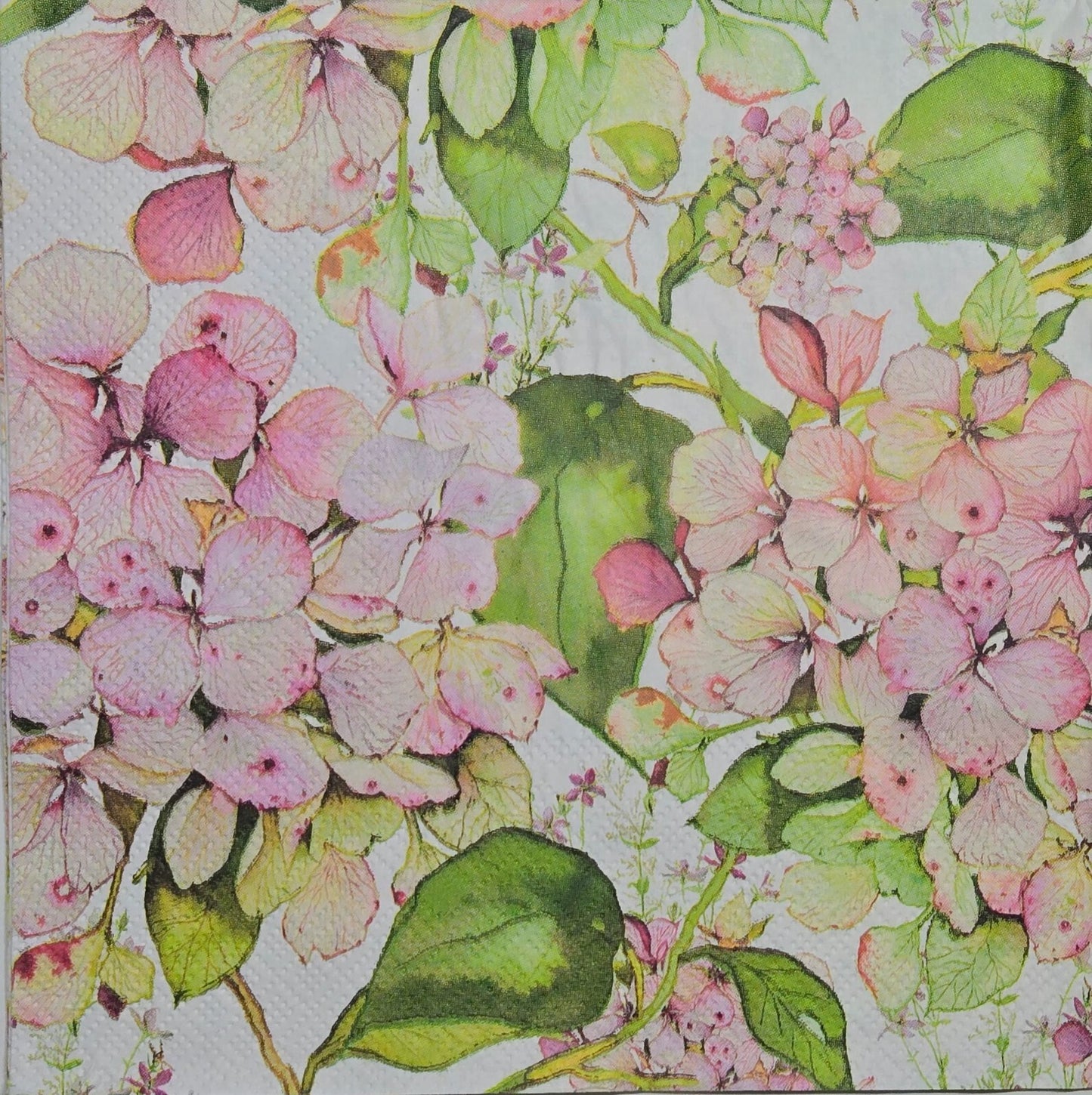 TWO Individual Paper Lunch Decoupage Napkins - 2795 Romantic Floral Pink