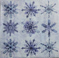 TWO Individual Paper Cocktail Decoupage Napkins - 2568 Blue Winter Snowflakes