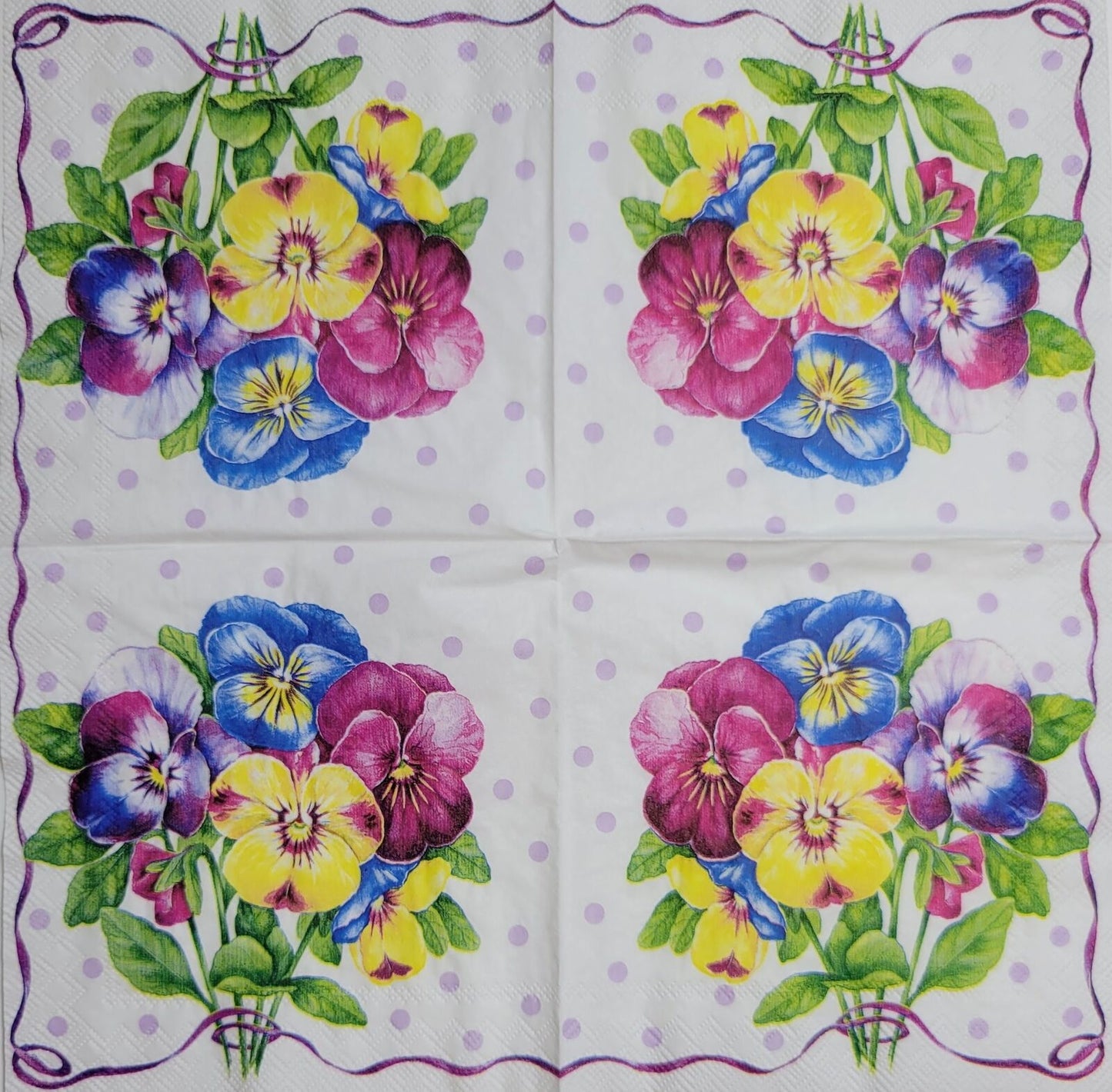 TWO Individual Paper Cocktail Decoupage Napkins- 2402 Little Girl Picked Flowers