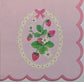2 Individual Paper Cocktail Decoupage Napkins-2766 Dainty Scalloped Strawberries