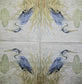 TWO Individual Paper Cocktail Decoupage Napkins - 2781 Great Blue Heron on Grass