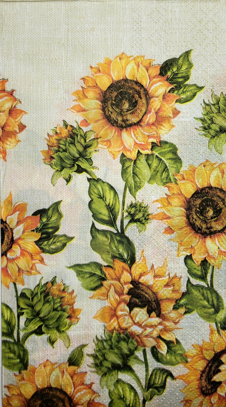 TWO Individual Paper Guest Decoupage Napkins - 2481 Sunflower Abundance