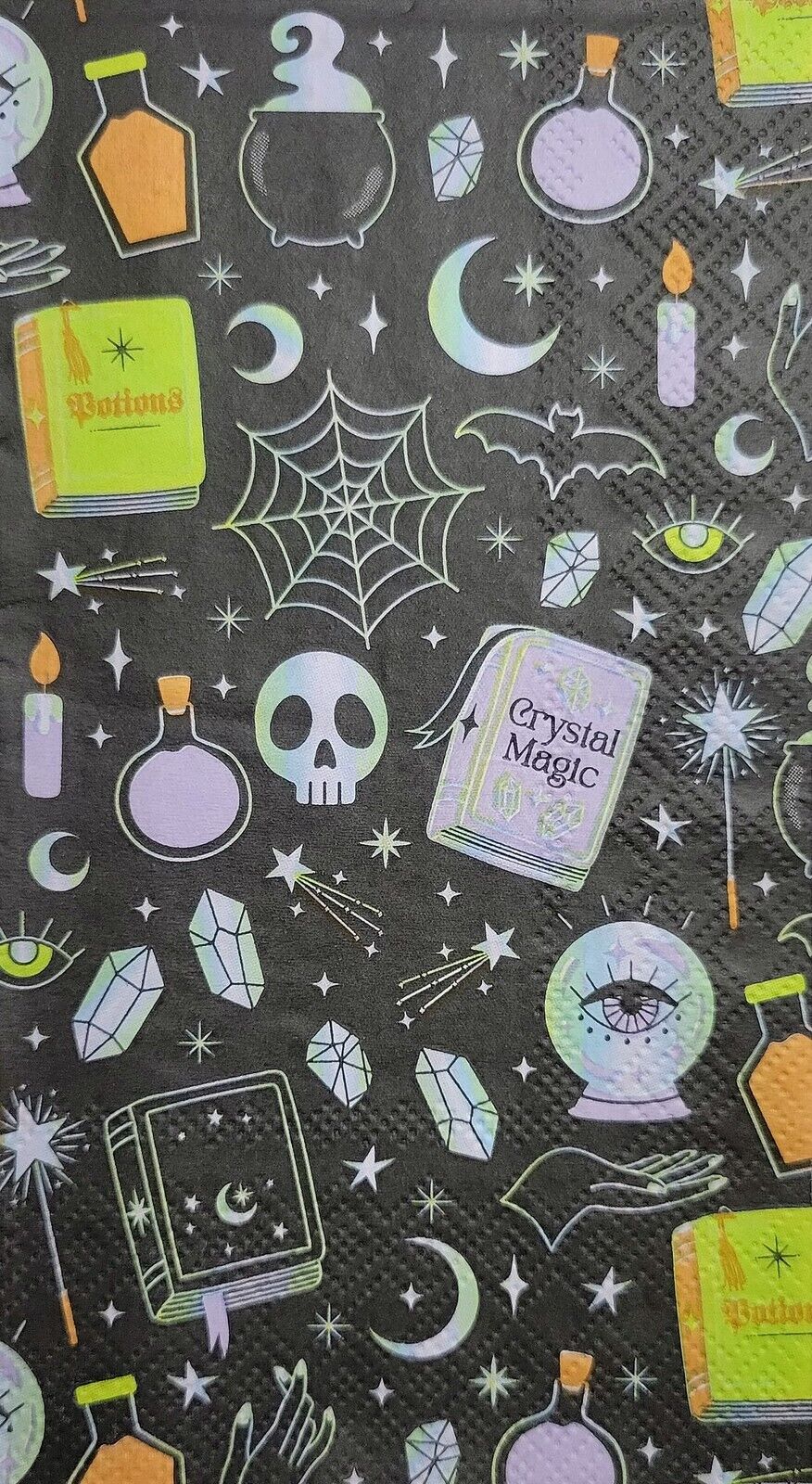 TWO Individual Paper Guest Decoupage Napkins - 2455 Halloween Magic Collage