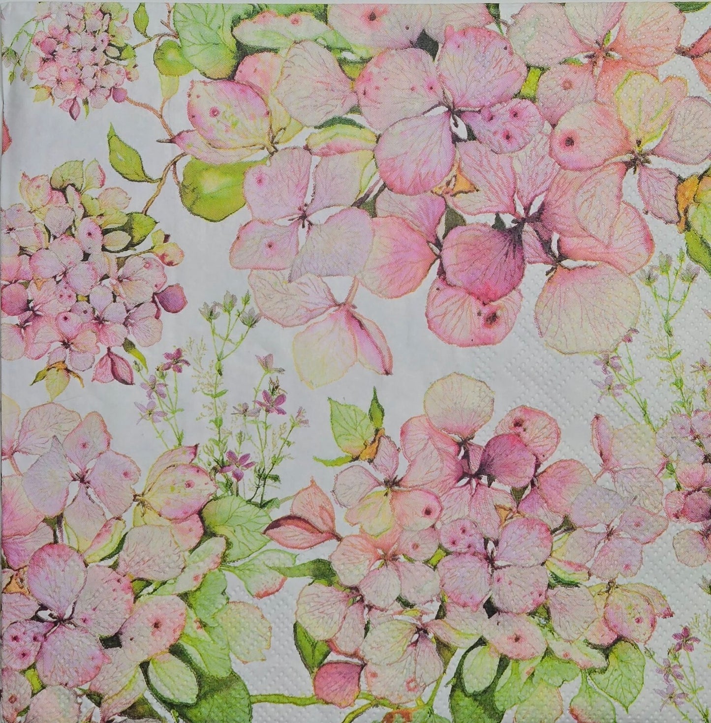 TWO Individual Paper Lunch Decoupage Napkins - 2795 Romantic Floral Pink