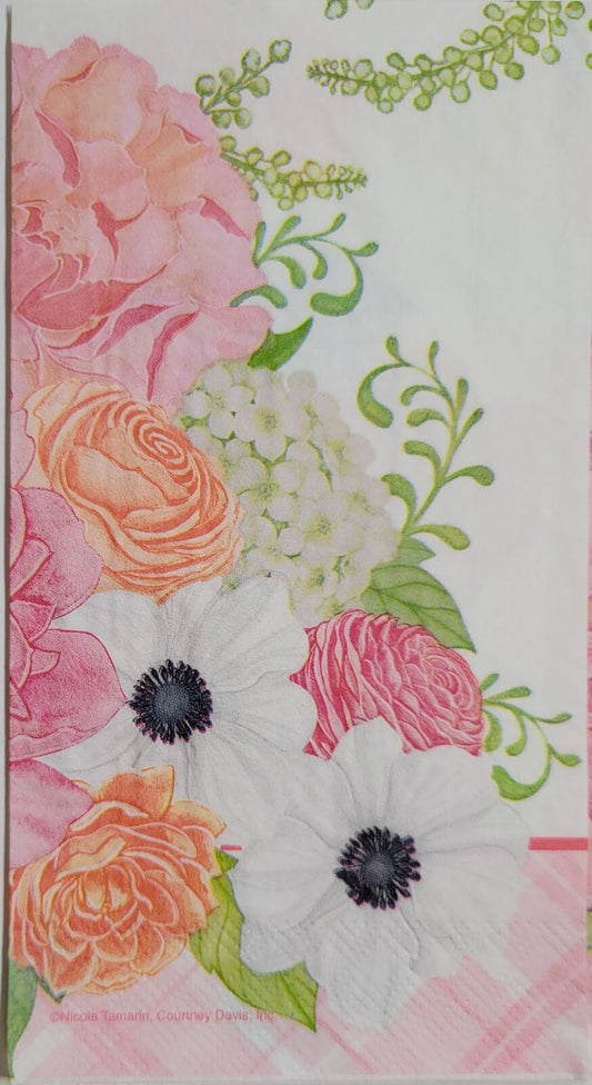 TWO Individual Paper Guest Decoupage Napkins - 2423 Spring's Perfect Floral