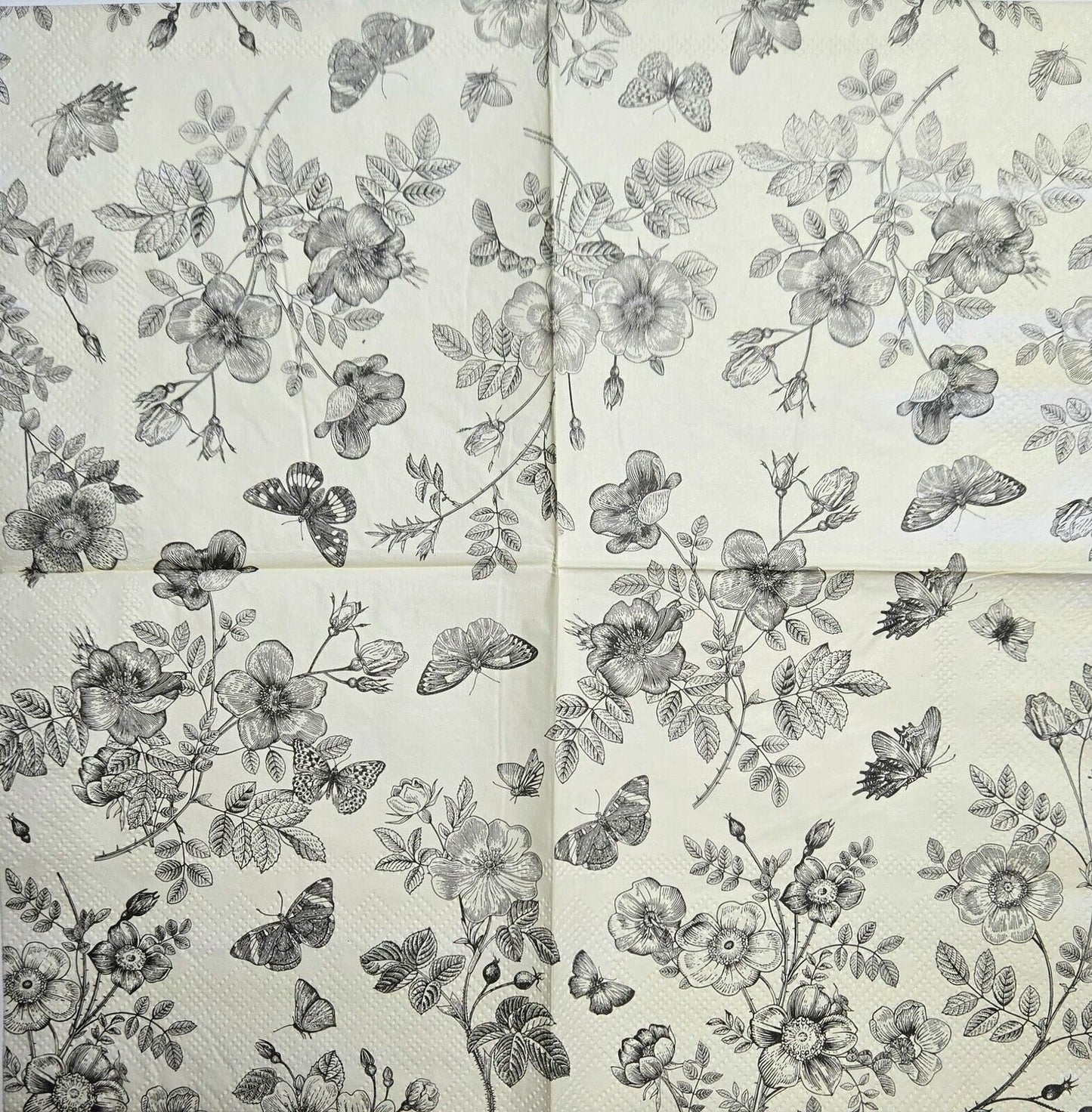 TWO Individual Paper Cocktail Decoupage Napkins - 2608 Spring's Shade of Beige