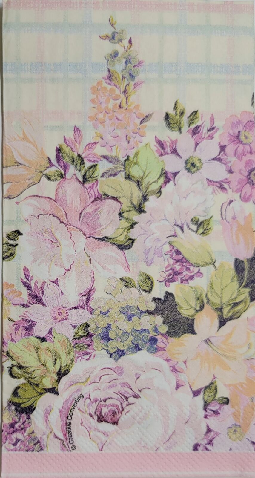 TWO Individual Paper Guest Decoupage Napkins - 2412 Pink Floral Bloom