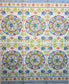TWO Individual Paper Guest Decoupage Napkins- 2640 Folk Medallion w Green Leaves