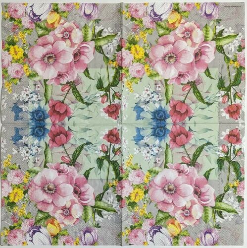 TWO Individual Paper Lunch Decoupage Napkins - Meghan's Garden 1064